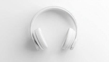 Close-Up View Of White Headphones In Detail Shows Intricate Design And Features For Enhanced Listening Experience.