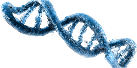 blue double-helix dna,