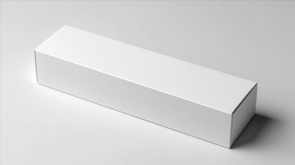 Stunning photo of long Rectangle Box White Blank Mockup.