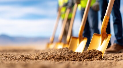Groundbreaking Ceremony with Golden Shovels