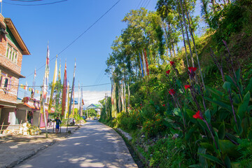 Rinchenpong, Sikkim, India - 18.10.2016 : Small village beside the road to Rinchenpong monastery.