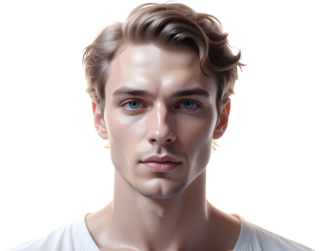 Ethereal angelic face glowing aura pale tones mystical vibe PNG  