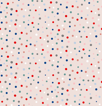Flat abstract pattern with colorful dots