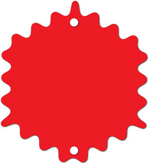 red blank label red solid vector shape
