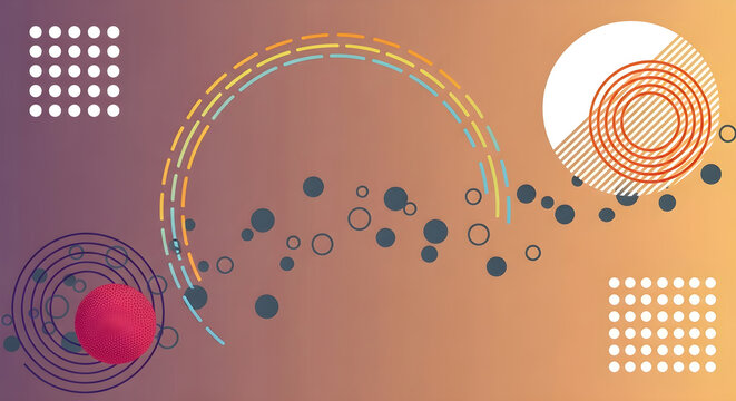 Modern Abstract Geometric Background with Colorful Shapes and Gradient