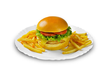 Frango salada  com fritas