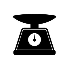 Silhouette of a scale icon on transparent background