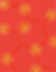 Red background with abstract intersecting balls and lights
