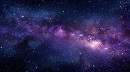Vibrant Purple Milky Way Galaxy - Cosmic Dust, Nebulae, and Sparkling Stars in Deep Space.