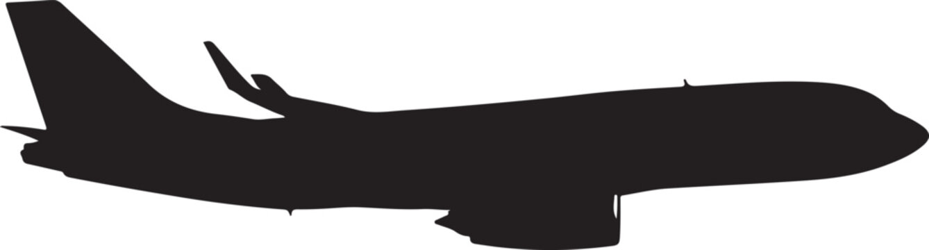airplan silhouette on white background
