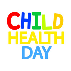 Colorful lettering for Child Health Day