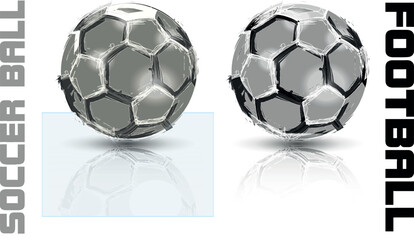 Obraz premium soccer ball, Football isolated on white Background, leather soccer ball, Soccer ball illustration for the web 