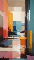 Abstract architectural vista