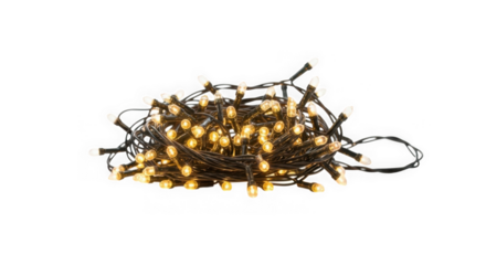 Christmas lights isolated on transparent background