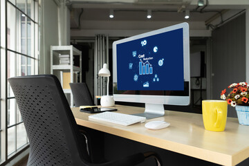 Cost reduction, cost saving concept shown on computer screen brisk, corporate business efficiently save cost and company resources by reduction of unnecessary expenses