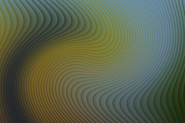 Abstract wavy lines with a gradient of yellow, blue, and green colors