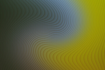 Abstract wavy lines with yellow and blue gradient background