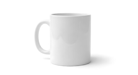 Obraz premium Plain white ceramic mug isolated on white background