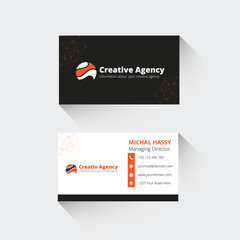 Neat and clean business card templates for brand identity design, marketing agencies, creative agencies, banks and finance businesses, and printing agencies.