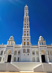 Al-Muhdhar Mosque, a historic mosque in Tarim, Yemen, the tallest mud brick building in the world