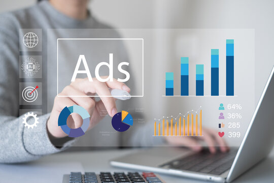 Data analysis chart information report e-business small business company corporate social media campaign promotion digital marketing online advertisement success growth management strategy concept