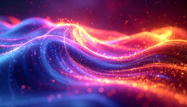 Abstract swirling energy patterns in vibrant colors