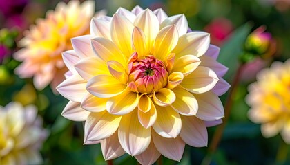 Close-up of a beautiful, vibrant dahlia