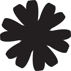 black and white flower