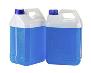 Plastic containers with automotive technical liquid fluid