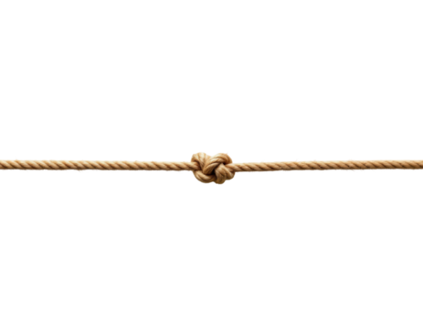 Natural Twisted Rope with Decorative Knot for Various Uses
