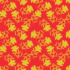 Seamless beautiful vintage flower pattern textile design