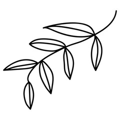 Cute single hand drawn autumn elements. Doodle vector illustration for wedding design, logo and greeting card.