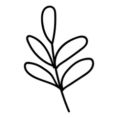 Cute single hand drawn autumn elements. Doodle vector illustration for wedding design, logo and greeting card.