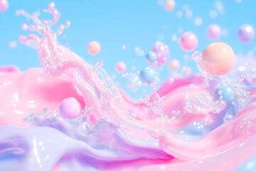 An ethereal abstract image of a liquid splash