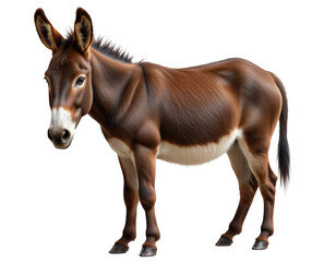 Obraz premium Realistic illustration of a brown donkey with detailed features