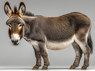 donkey in front of white background