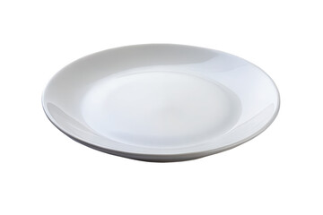 Empty white ceramic bowl isolated on white background