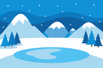 Fototapeta premium winter mountain landscape