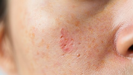 Fototapeta premium Acne treatment tips home environment article skincare close-up clear skin solutions