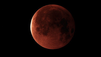 Photo of the moon during a total lunar eclipse.