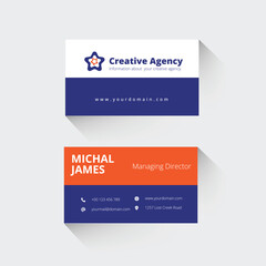 Minimal and clean business card templates for brand identity design, marketing agencies, creative agencies, banks and finance businesses, and travel agencies.