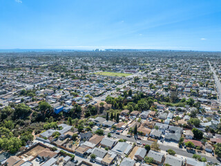 Fototapeta premium Aerial view of City Heights, one of the poorest areas in San Diego, South California, USA
