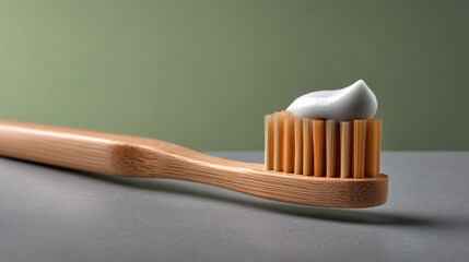 A toothbrush with toothpaste on it