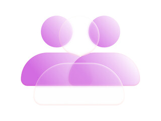 Teamwork collaboration icon with soft gradient for innovative business solutions