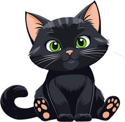 Obraz premium 귀여운 검은 고양이