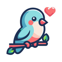 
lovebird illustration design