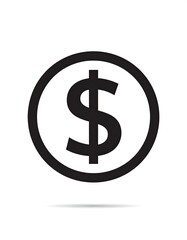 Obraz premium Simple dollar sign icon
