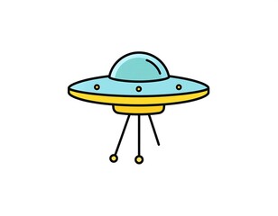 Fototapeta premium Simple illustration of a UFO