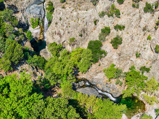Waterfall and Rock Pool in Fonias Gorge, Samothraki