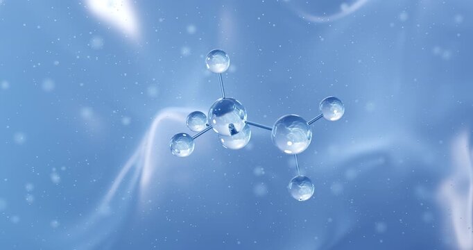 Aminomethanol rotating molecular structure, 3d model of primary alcohols
